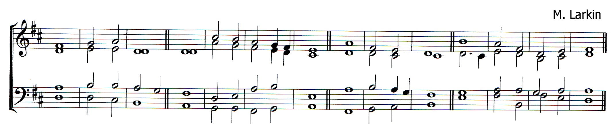 Double chant in D major by Matthew Larkin