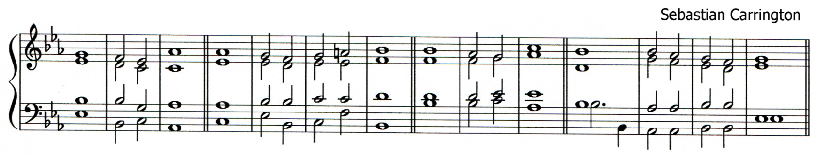 Double chant in E flat major by Sebastian Carrington