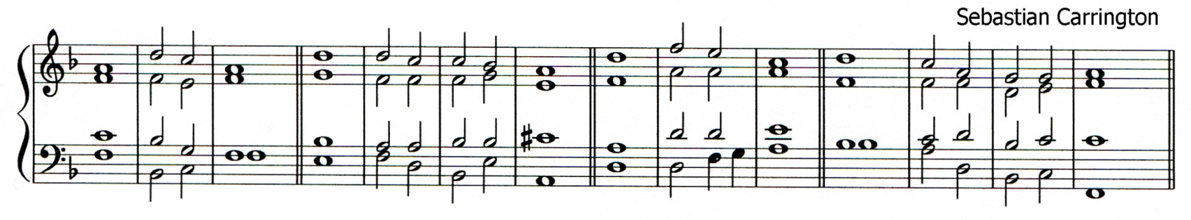 Double chant in F major by Sebastian Carrington