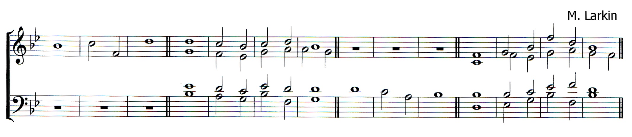 Double chant in B flat major by Matthew Larkin